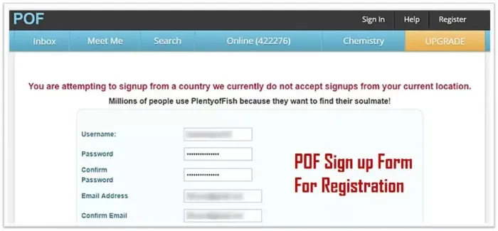 Methods to Create New Account, If you Can’t login to POF